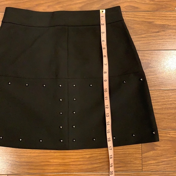 Zara Black Mini Mod Boxy Studded Skirt - Picture 6 of 12